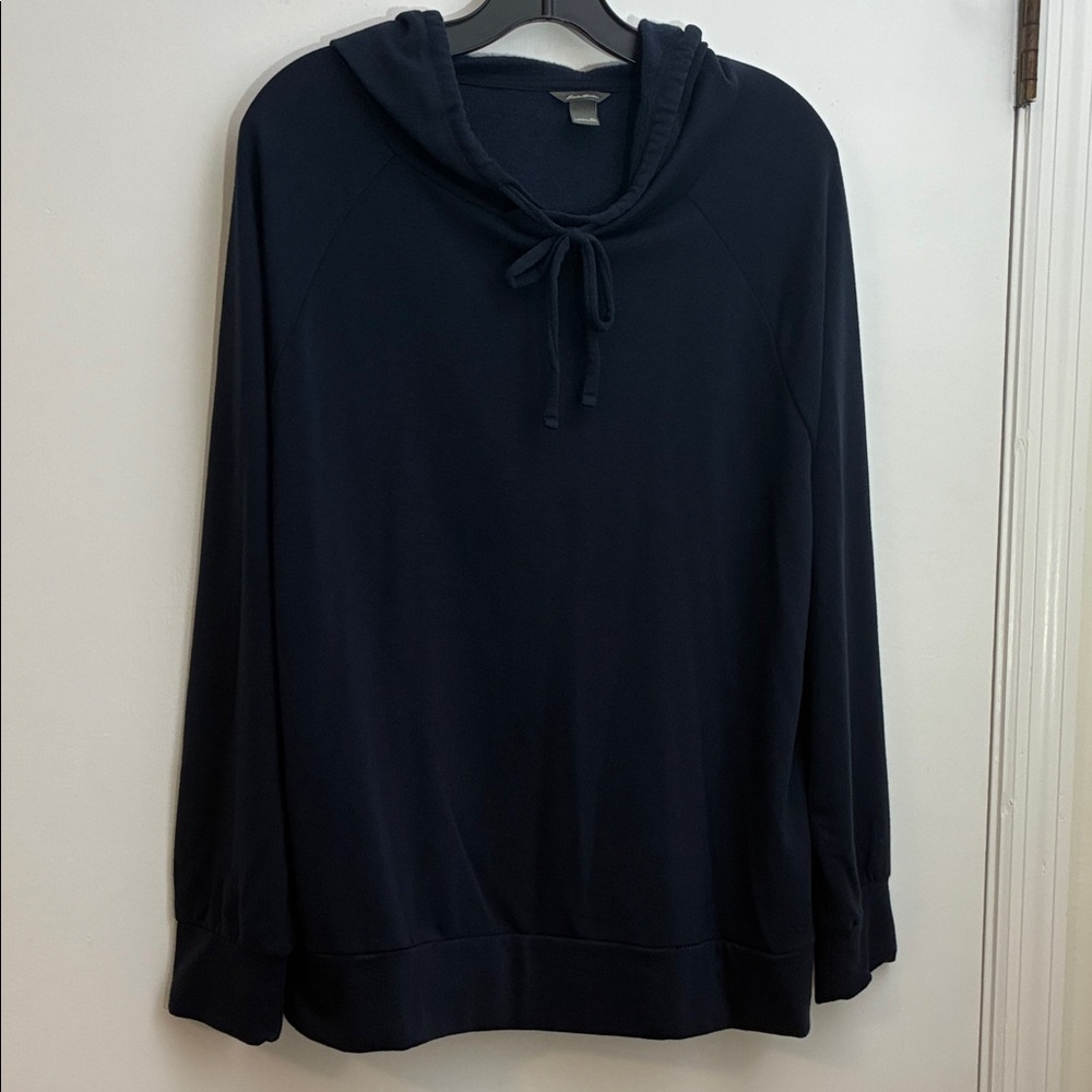 Eddie Bauer XL Pullover Hoodie Navy Very Soft
